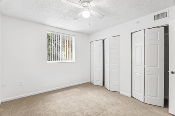 Carpeted bedrooms